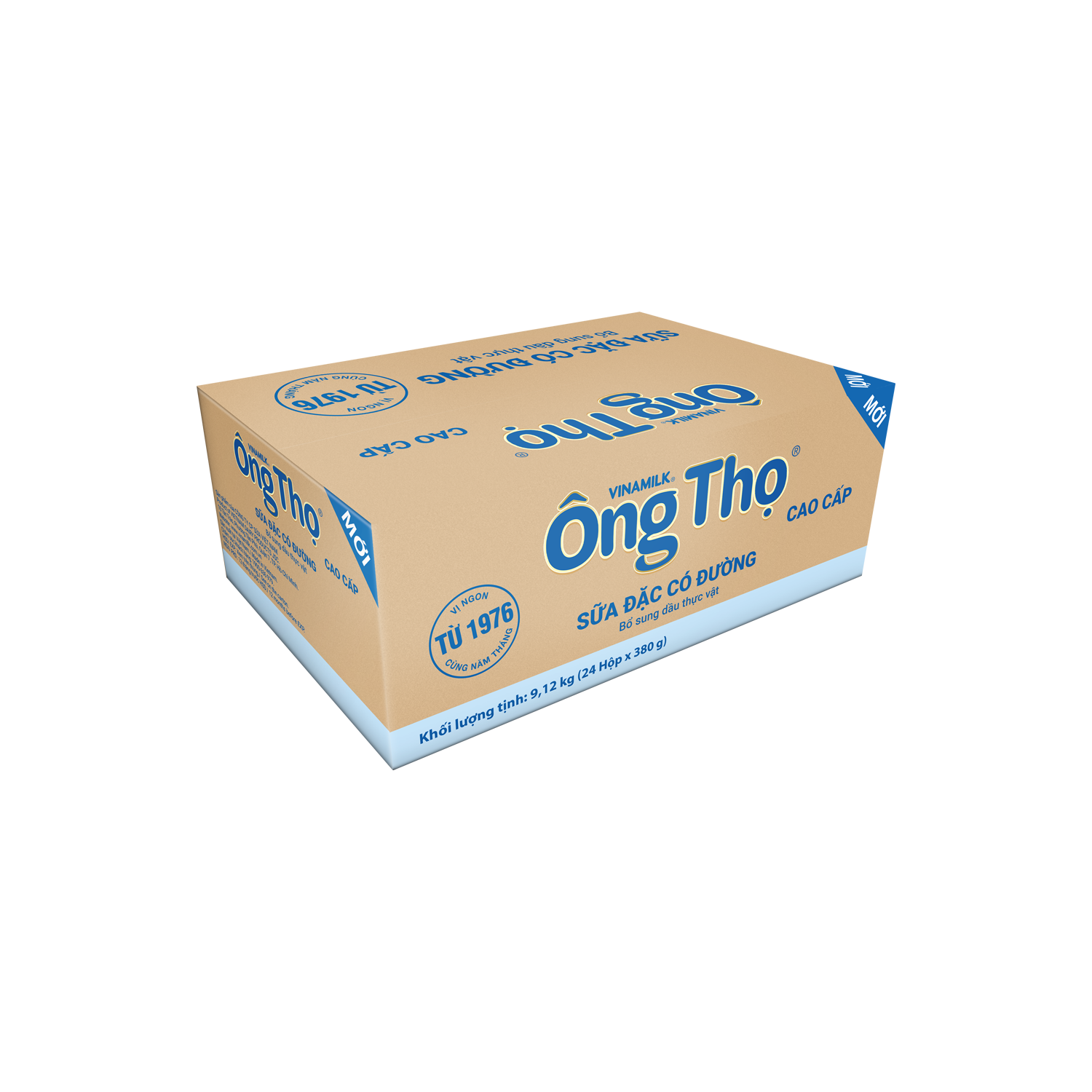 Sữa đặc Ông Thọ Nhãn xanh biển - Thùng 24 hộp giấy 380g