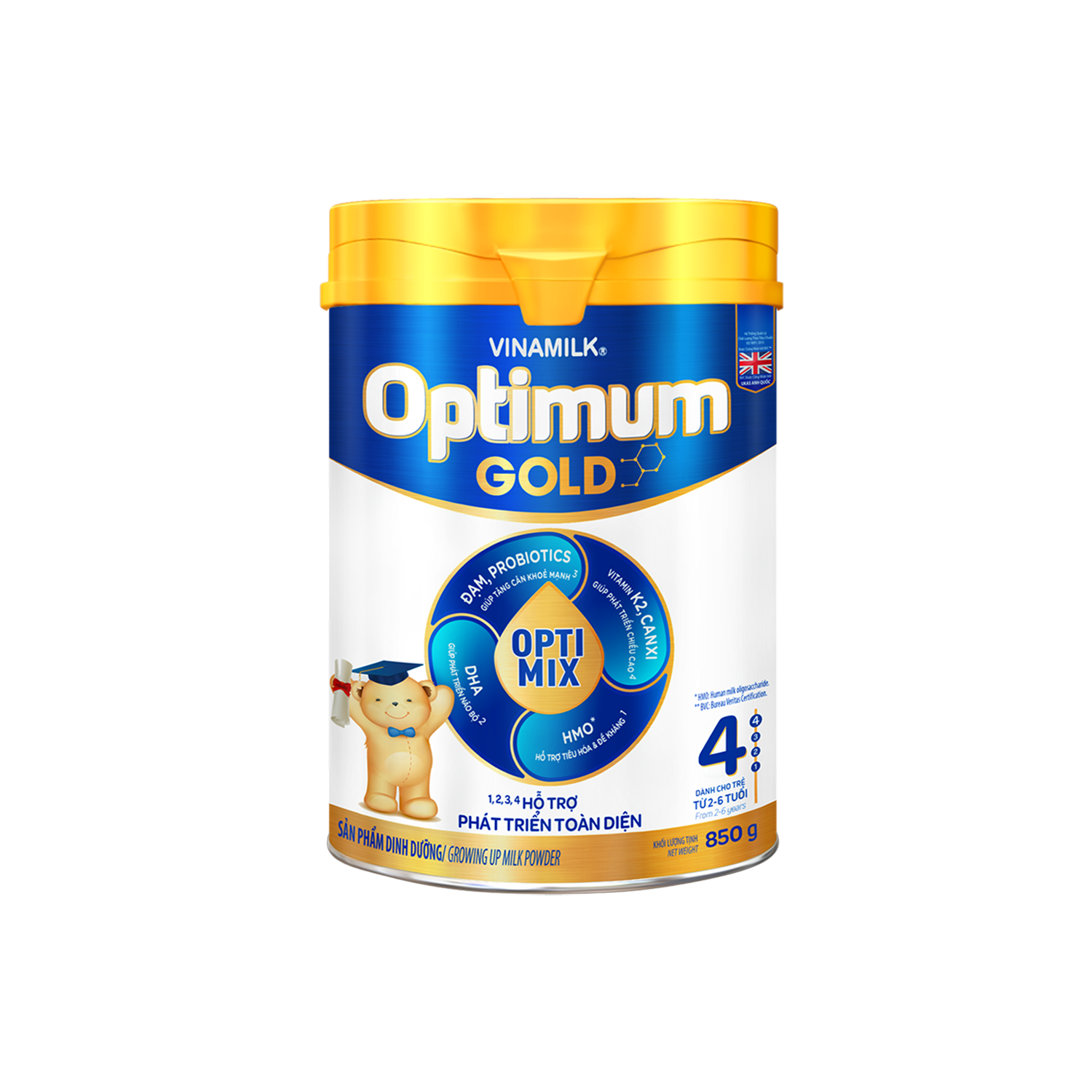 Sữa bột trẻ em Optimum Gold 4 (2-6 tuổi)