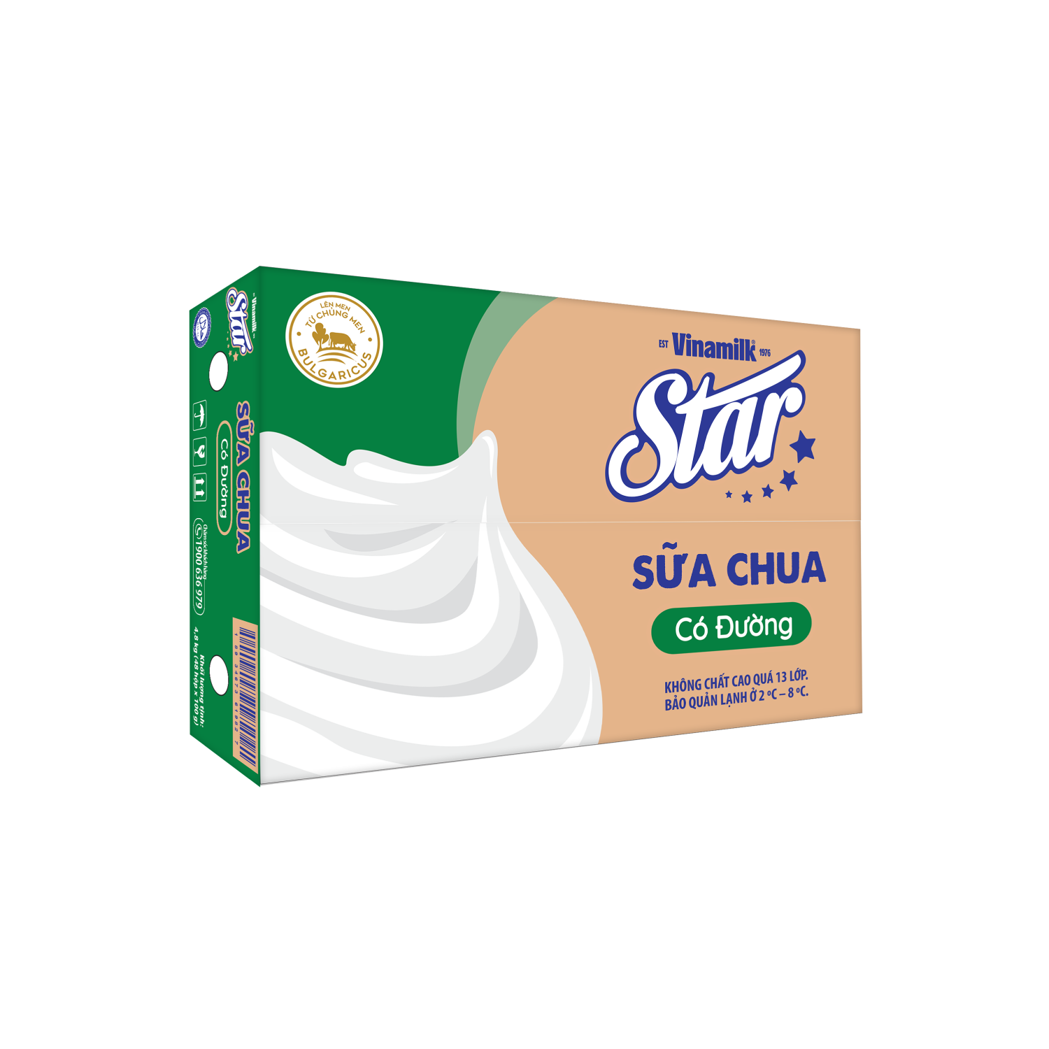 Thùng 48 hộp 100g - Sữa chua ăn Vinamilk Star Có Đường